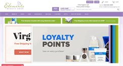Desktop Screenshot of elementsbeautyshop.com